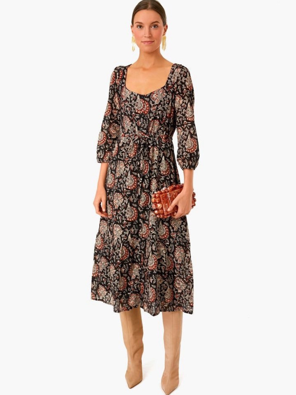 Emerson Fry Lucy Long Sleeve Dress Thalia Organic Floral XS